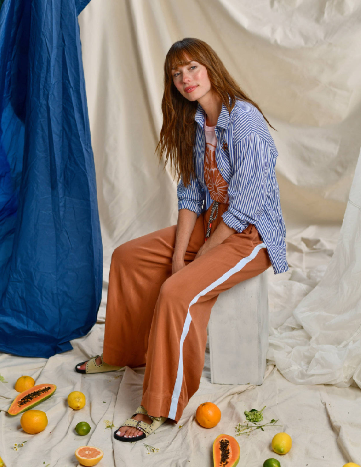 Women&#39;s Cropped Shell &amp; Wide Leg Pant in Vintage Rust