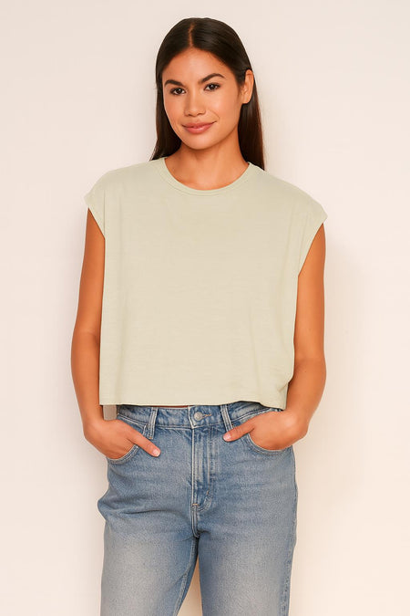 Sundry Muscle Tank in Olive Oil