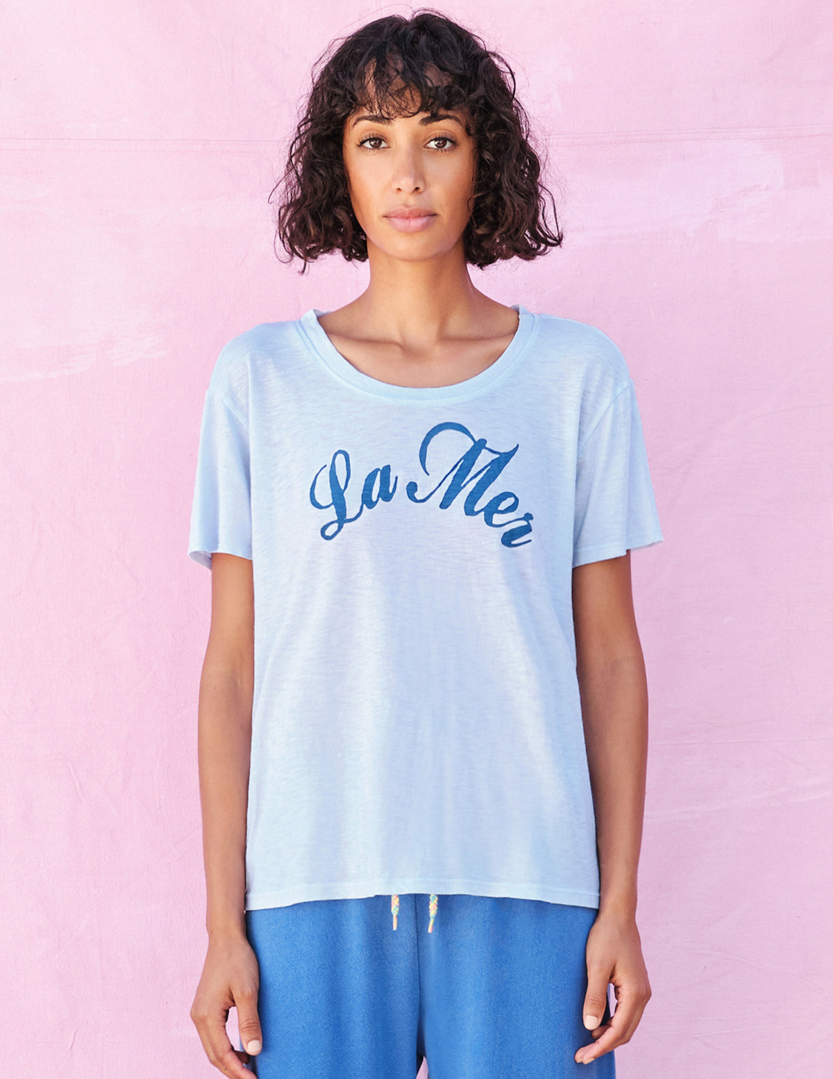 Sundry La Mer Vintage Tees in Pigment Powder Blue