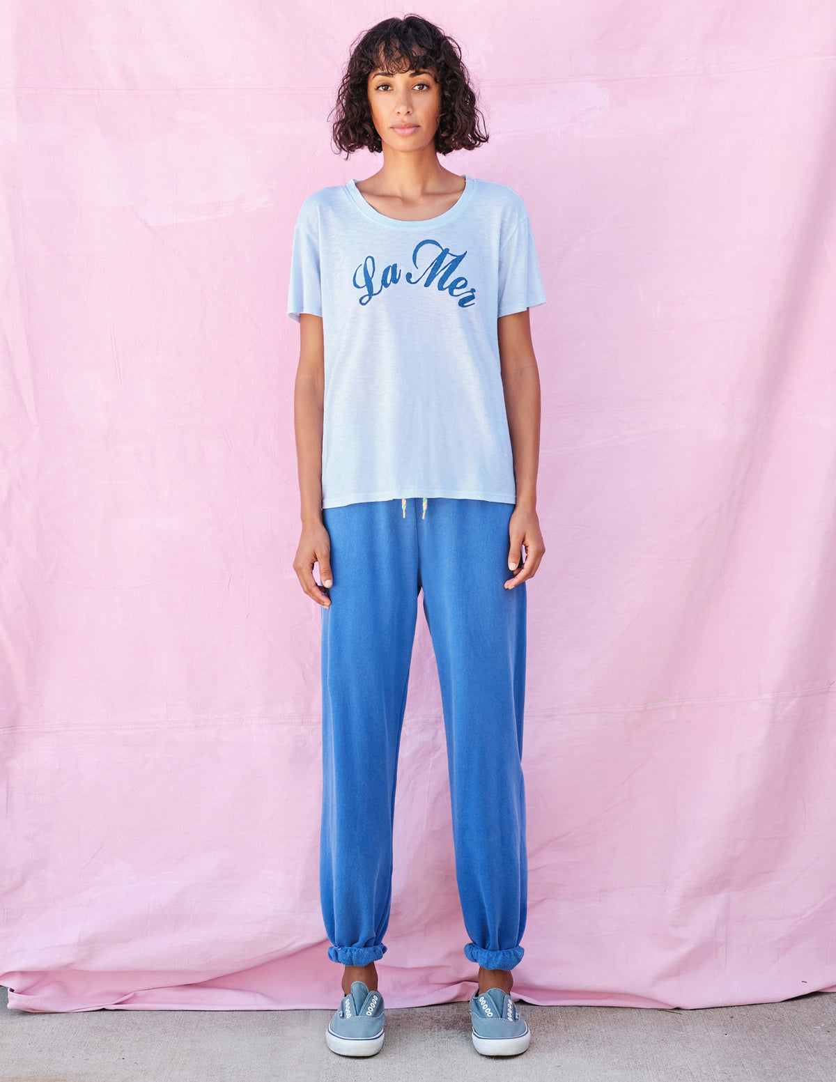 Sundry La Mer Vintage Tees in Pigment Powder Blue