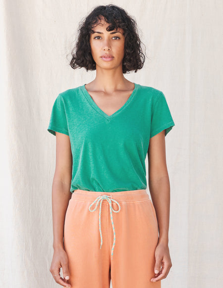Sundry V-Neck in Pigment Clover