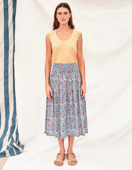 Sundry Tank with Crochet in Pigment Melon - front