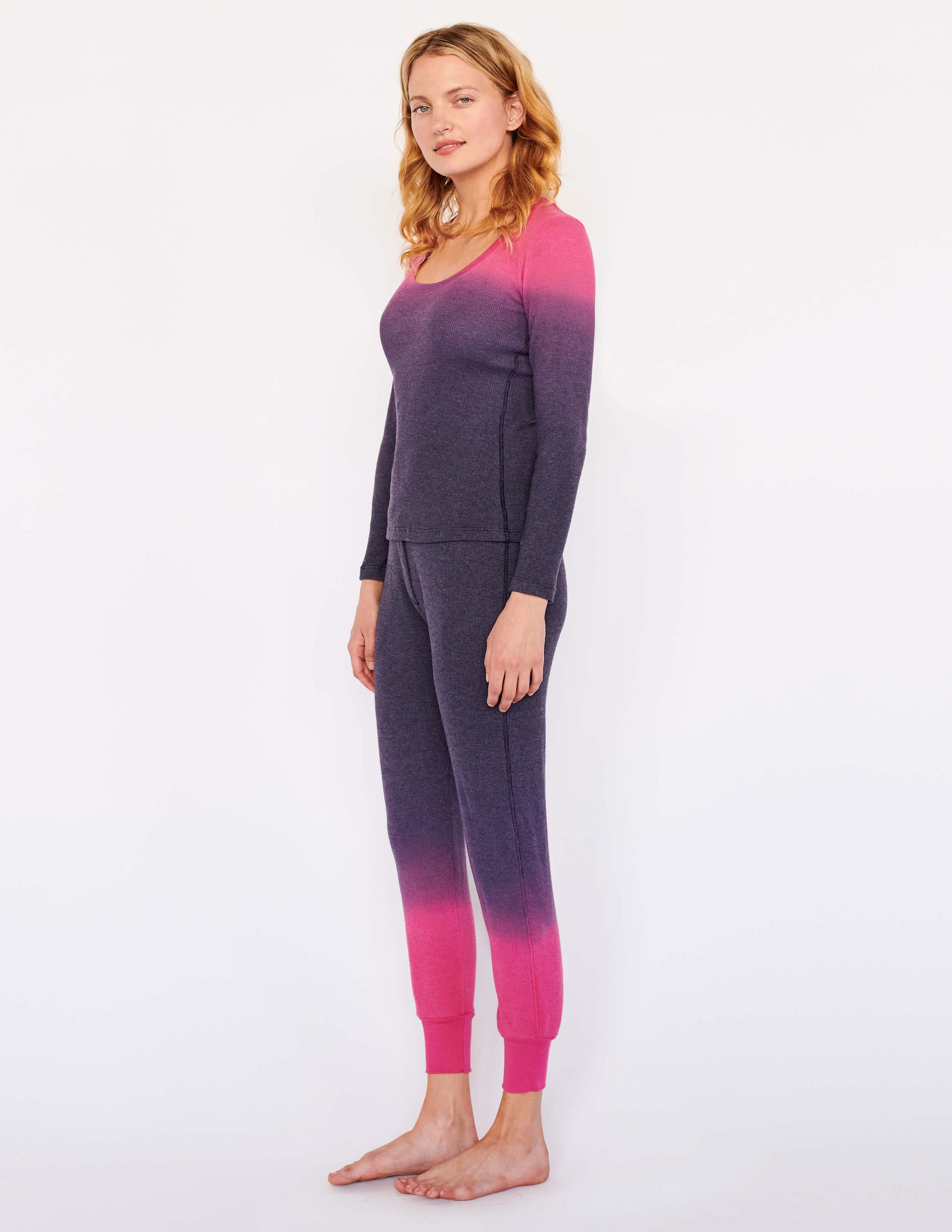 Thermal 2 Piece Pajama Set - Women's Loungewear - Sundry